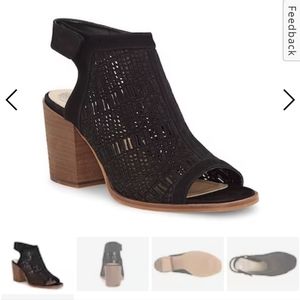 Vince Camuto Keannie Heeled Shootie Sandal Black 7